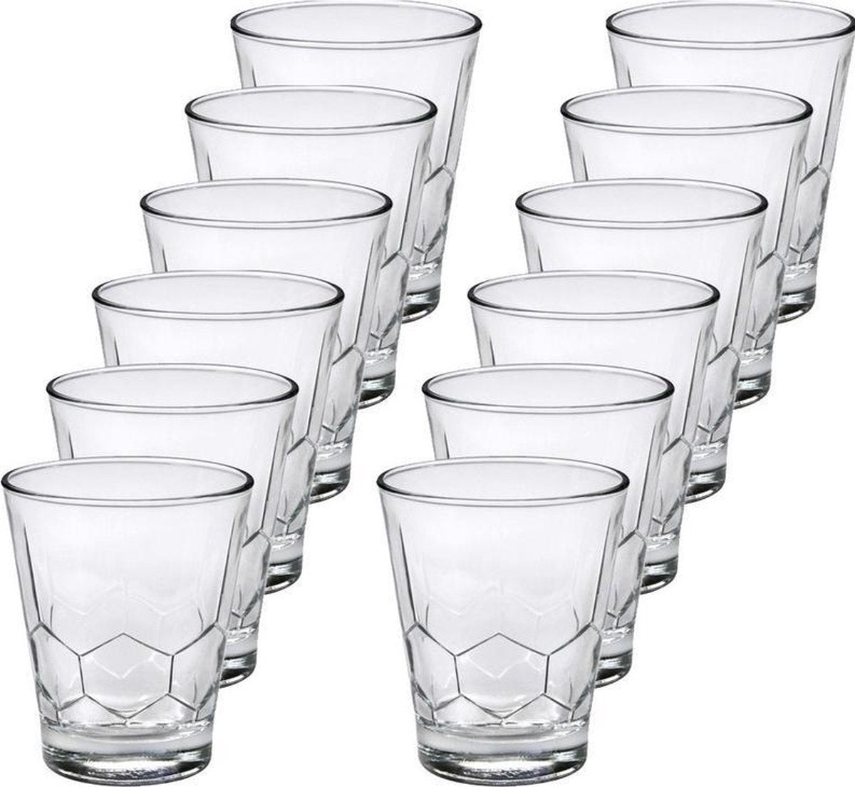 12x Drinkglazen/waterglazen Edinburgh transparant 350 ml - Koffie/thee glazen Edinburgh 350 ml