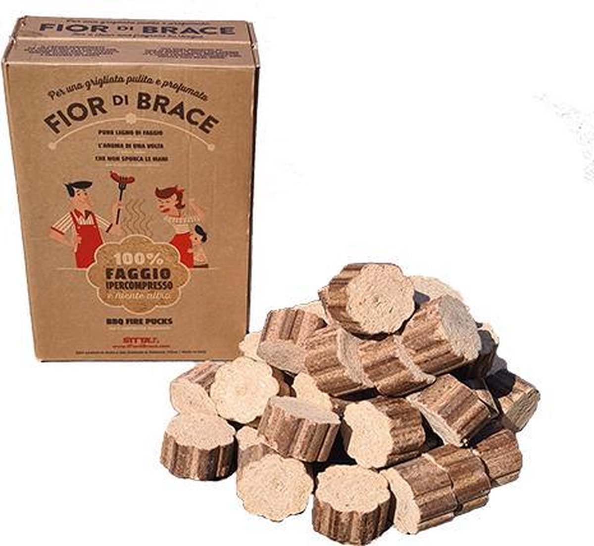 AMB - Fior Di Brace - BBQ Chunks 5Kg in een doos