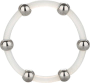 Steel Beaded Silicone Ring XL