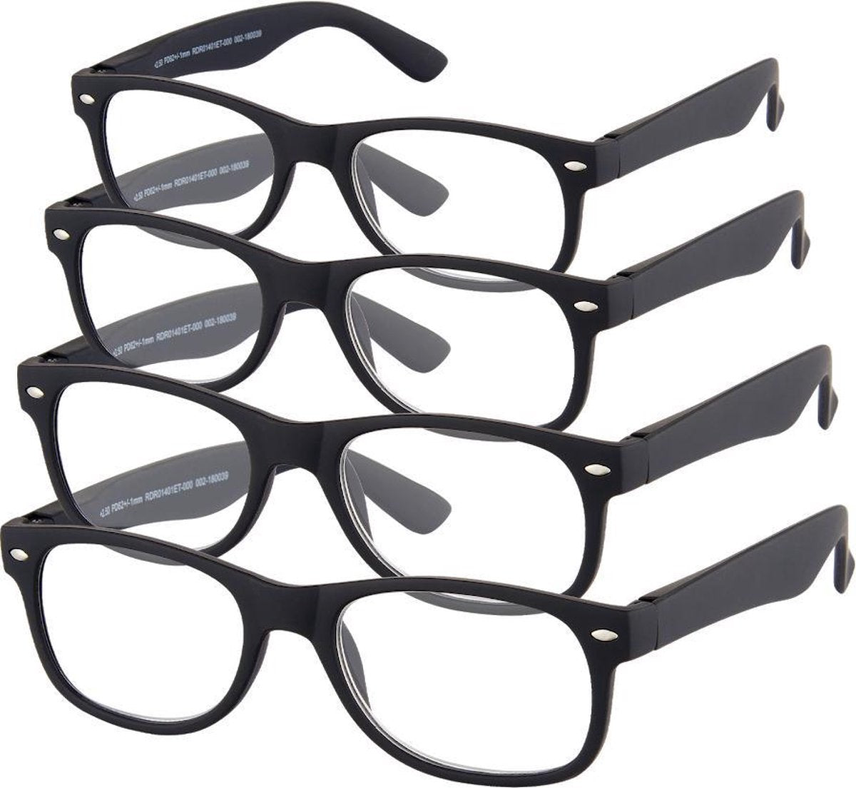 Etos Leesbril Mat Zwart +2.5 - 4 stuks