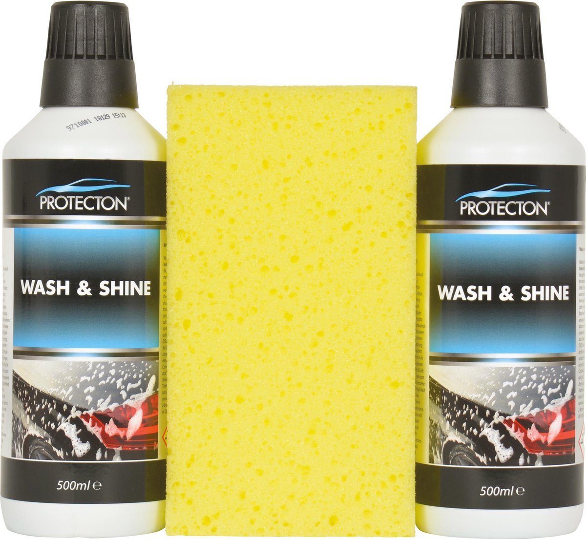 Protecton Wash & shine set 2x 500ml met spons
