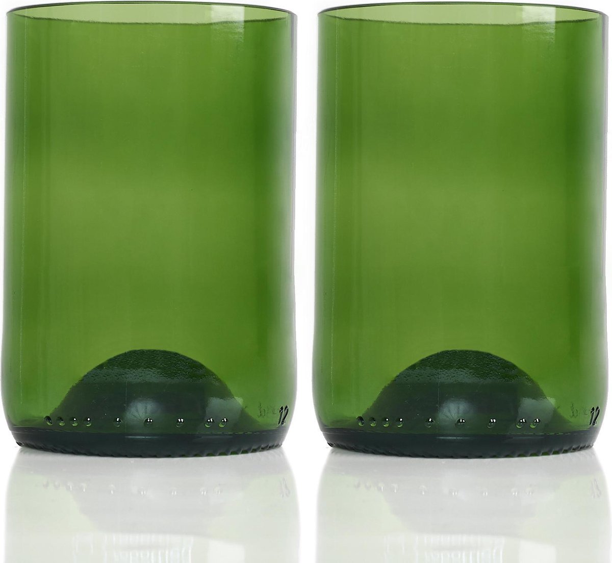 Rebottled Tumbler Drinkglas - Duurzaam - Groen - 2 stuks - 330 ml