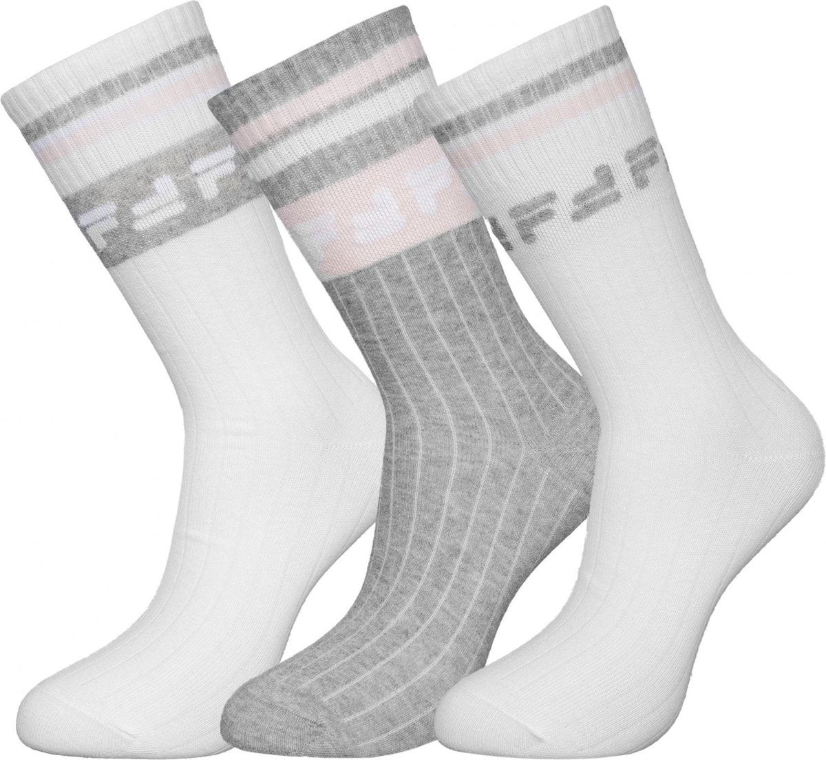 Fila - 6-pack Sokken - Wit/Grijs - Maat 39-42