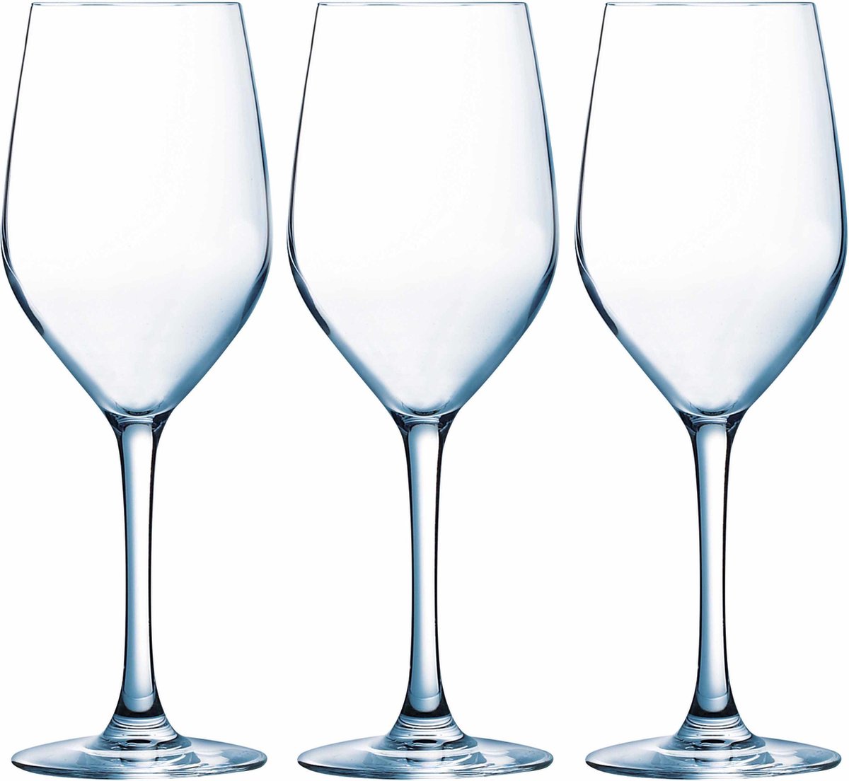 12x Stuks wijnglazen transparant 270 ml  - Wijnglas voor rode of witte wijn op voet