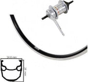 Kgs achterwiel 28 inch etrto 622 stratos zwart/zilver nexus 3 remnaaf