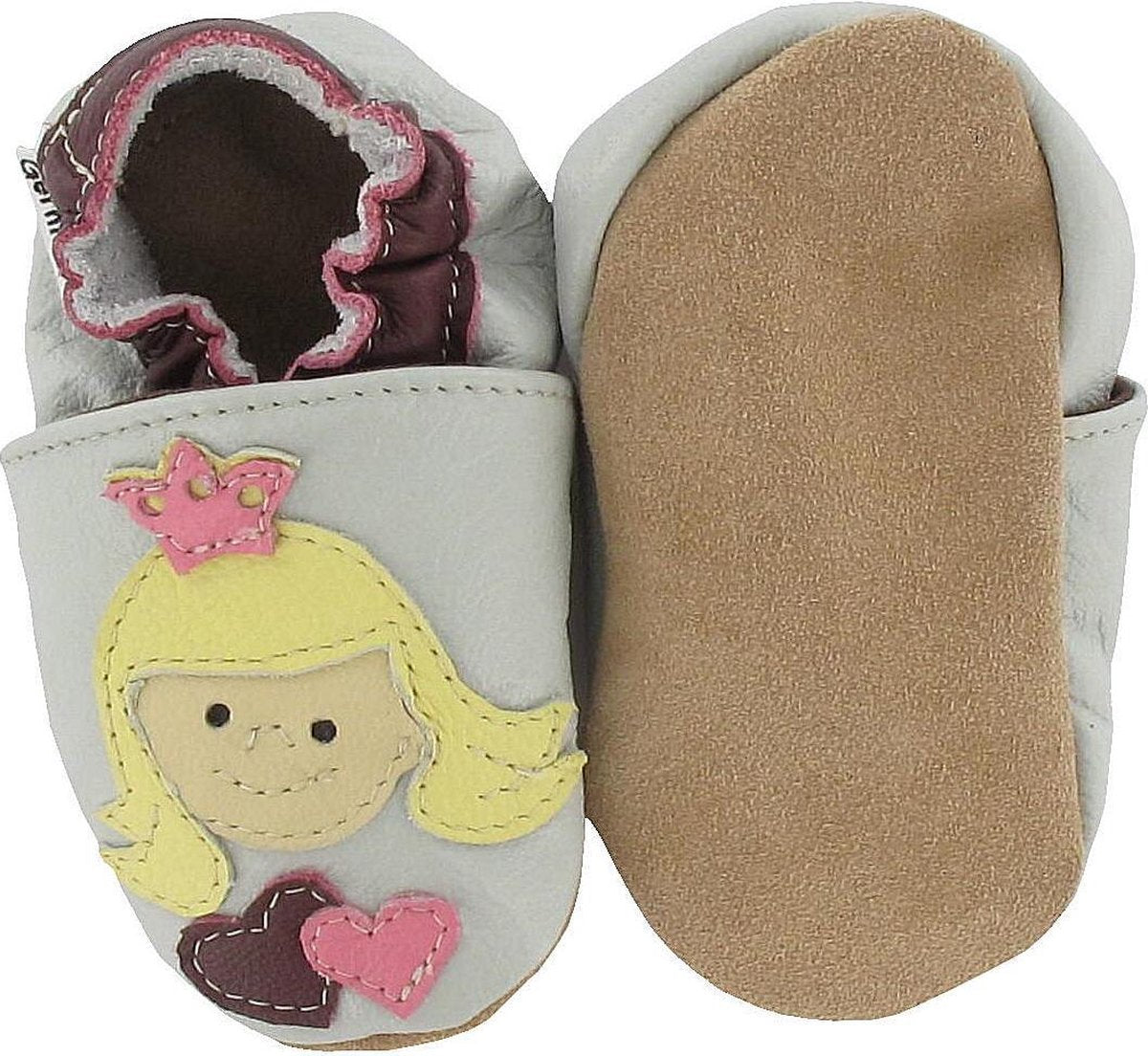 Hobea babyslofjes Prinzessin grau