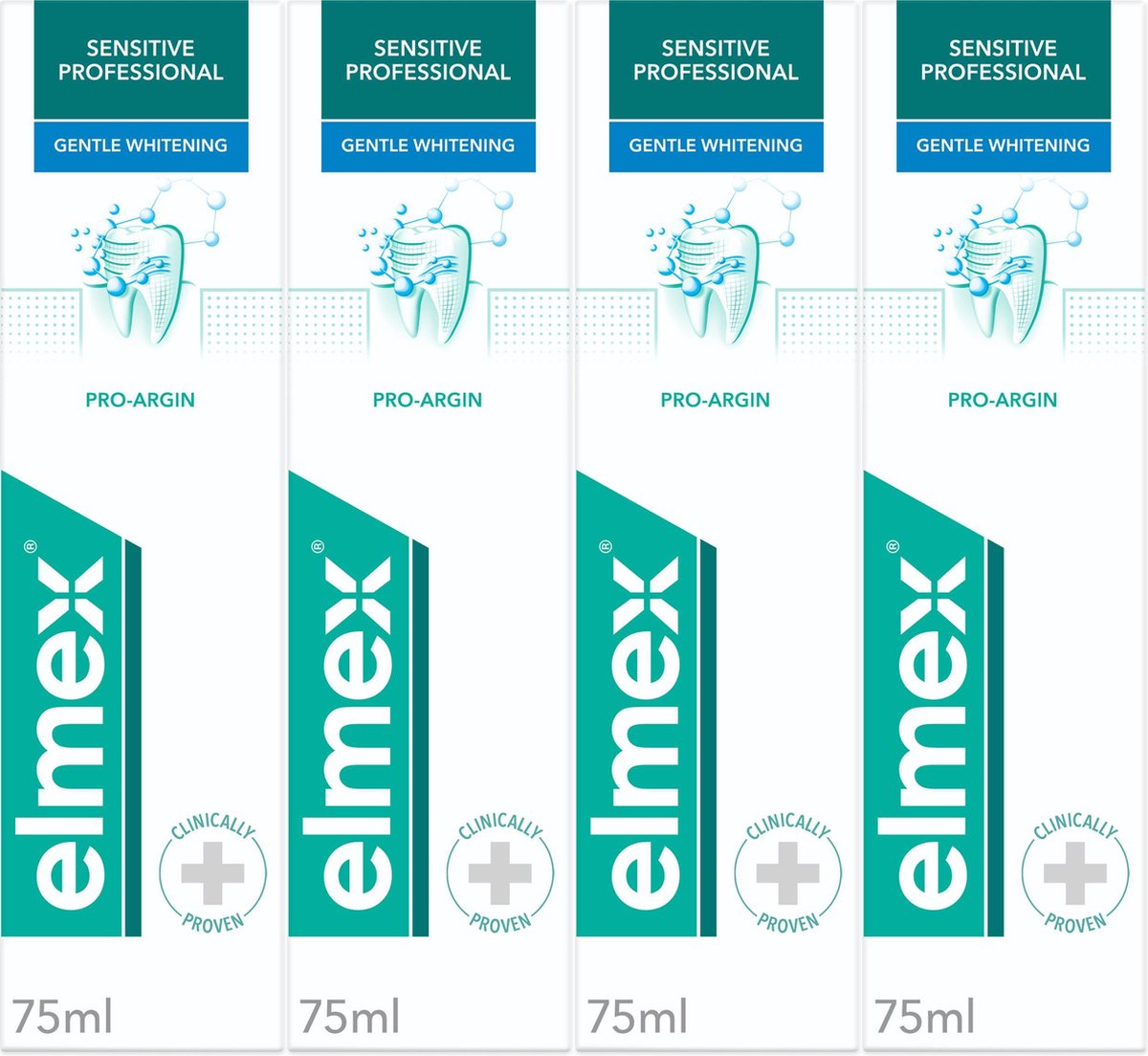 4x Elmex Sensitive Professional Tandpasta Gentle Whitening 75 ml