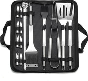TDR- 25 delige Barbecue Gereedschapset in Roestvrij Staal -Barbecue Accessoires met Draagtas