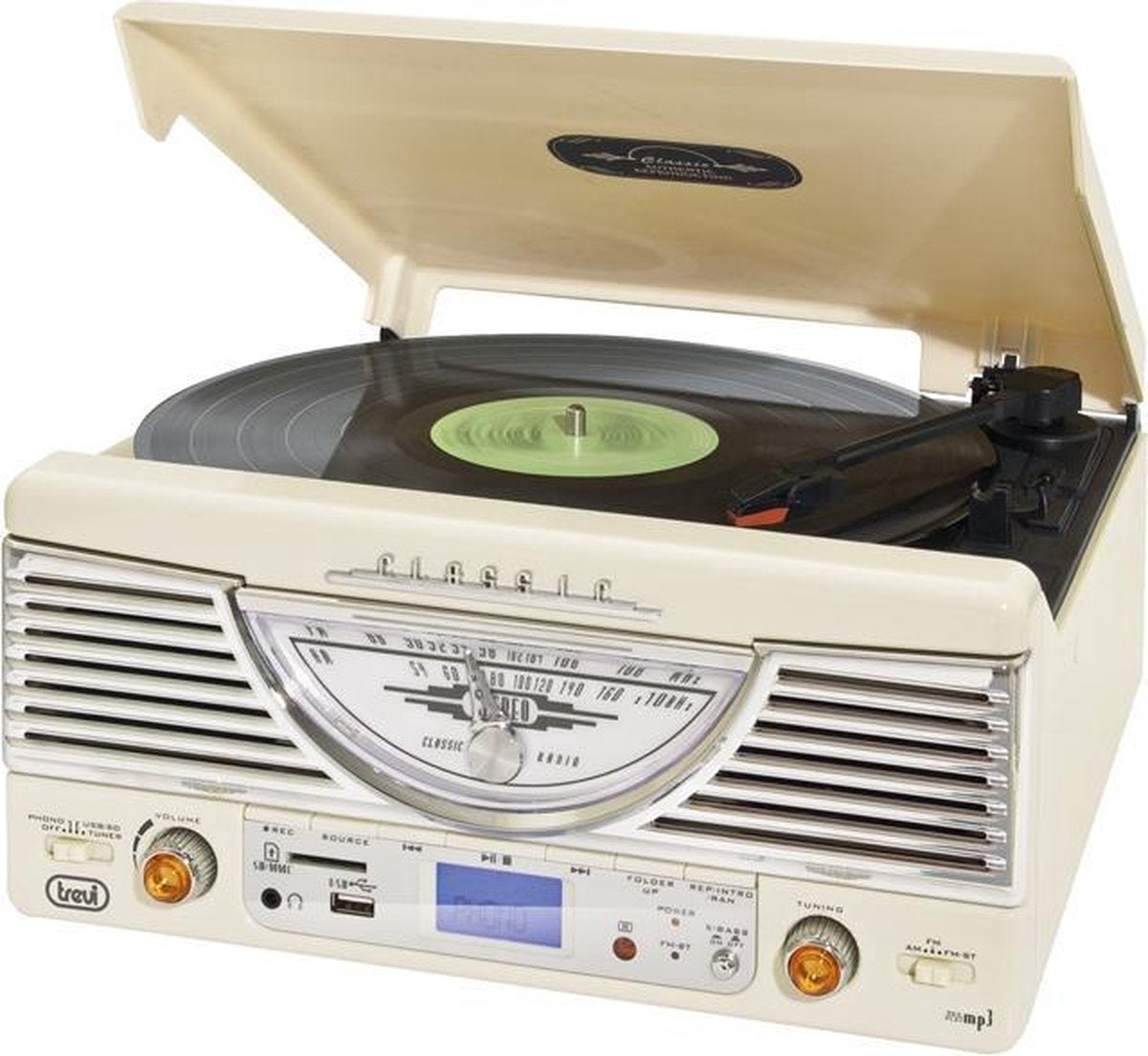 Trevi TT 1062 E Draaitafel met directe aandrijving Wit