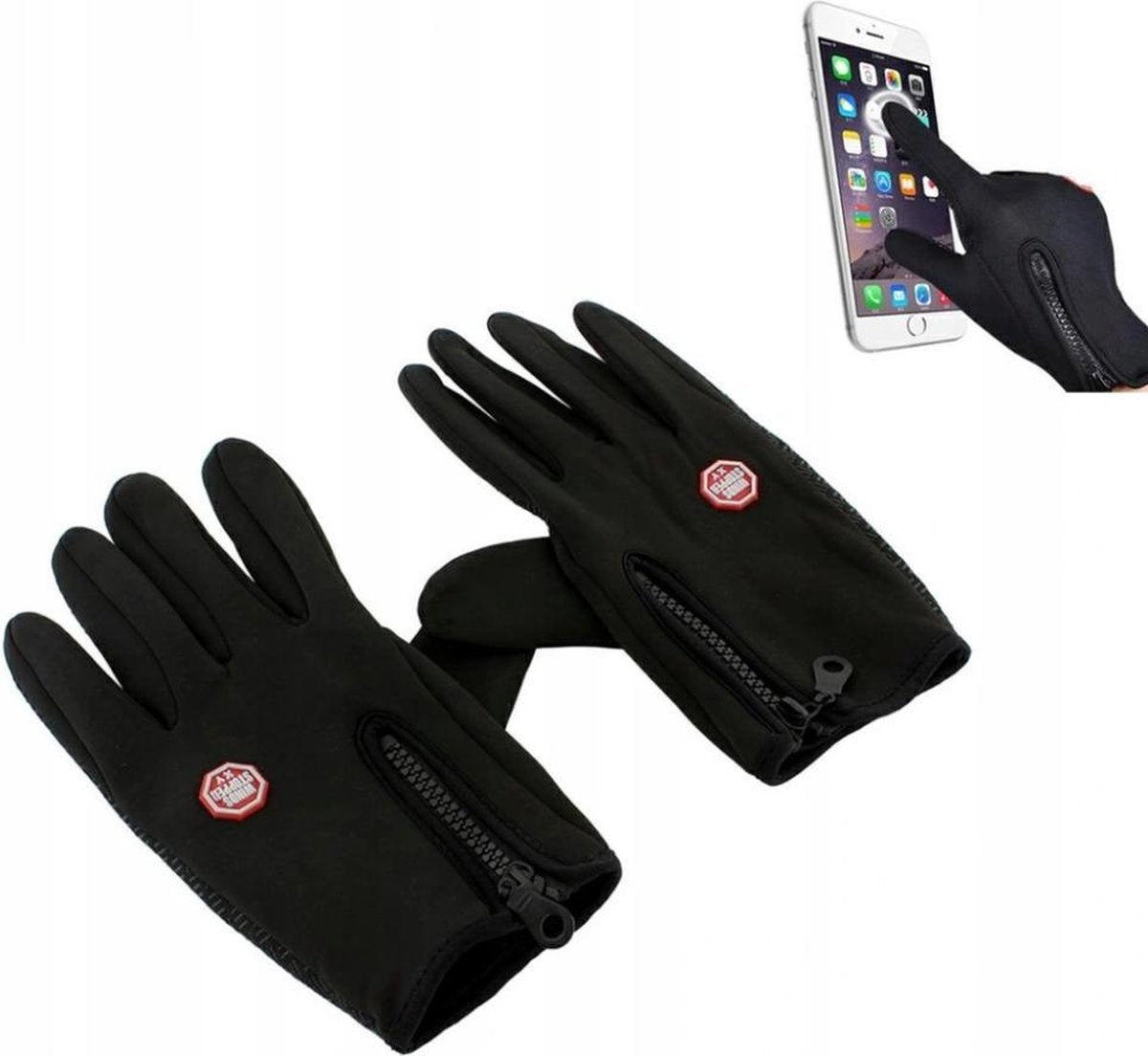 Sporthandschoenen - Maat L - Touchscreen - Zwart