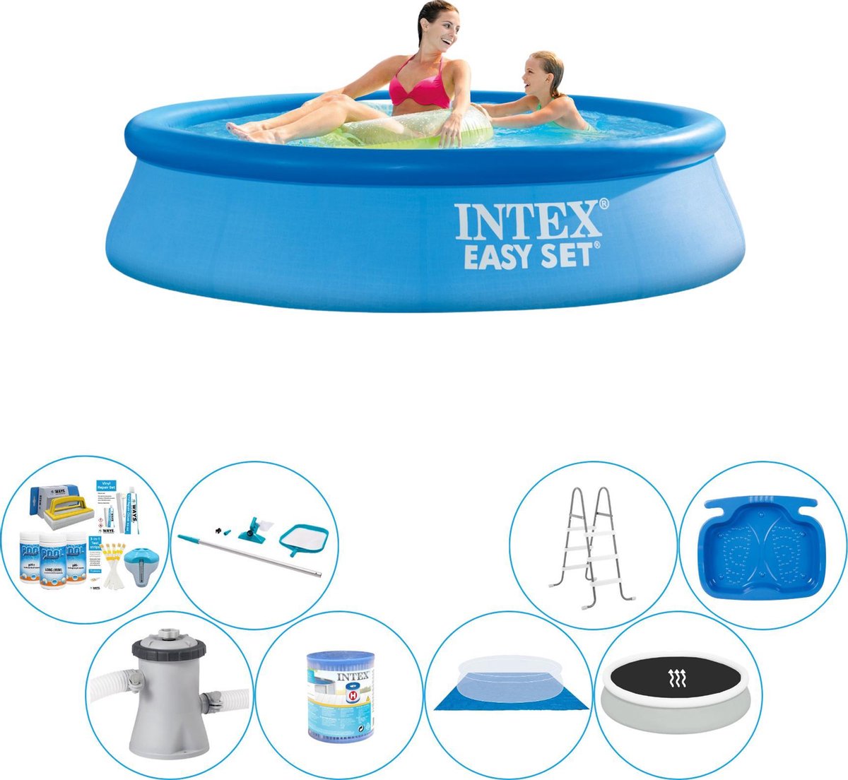 Deluxe Zwembad Deal - Intex Easy Set Rond 244x61 cm