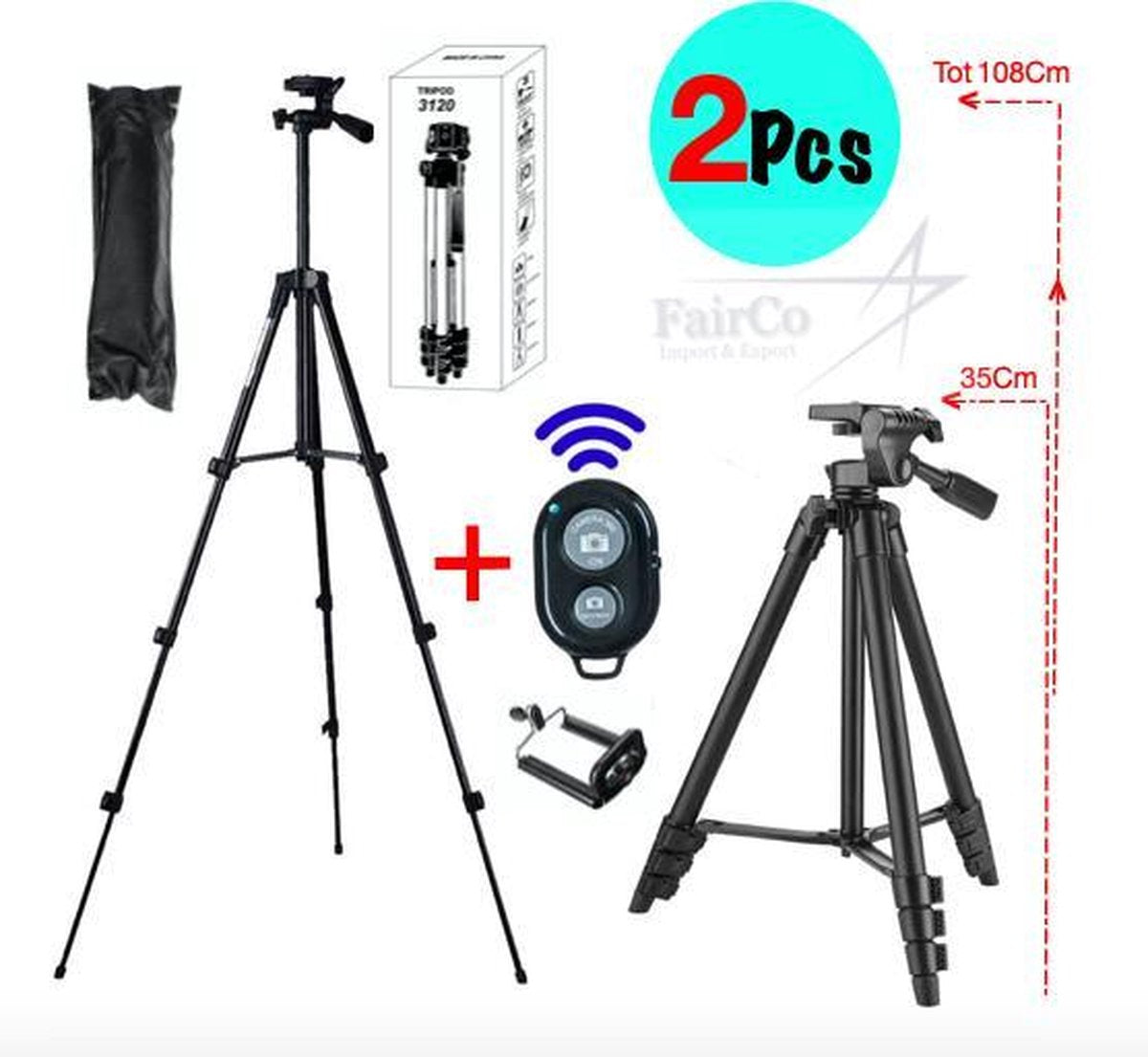 2Pcs Camerastatief