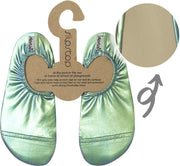 Slipstop Waterschoen Kinderen / Zwemschoenen / Zwemslof / Antislip Schoen / Gymschoen - Starry Green/Groen Metallic INF 18/20