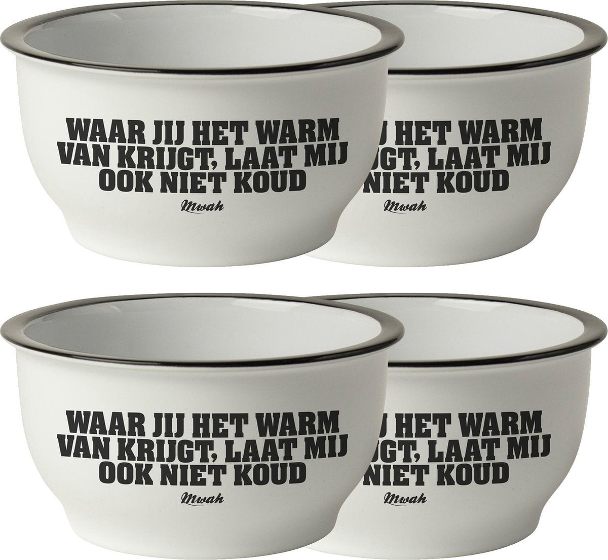 Soepkom 500ml Mwah - set 4 stuks