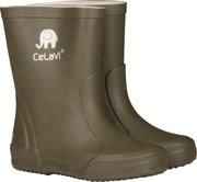 Celavi Regenlaarzen Basic Wellies Jongens Rubber Legergroen Maat 34