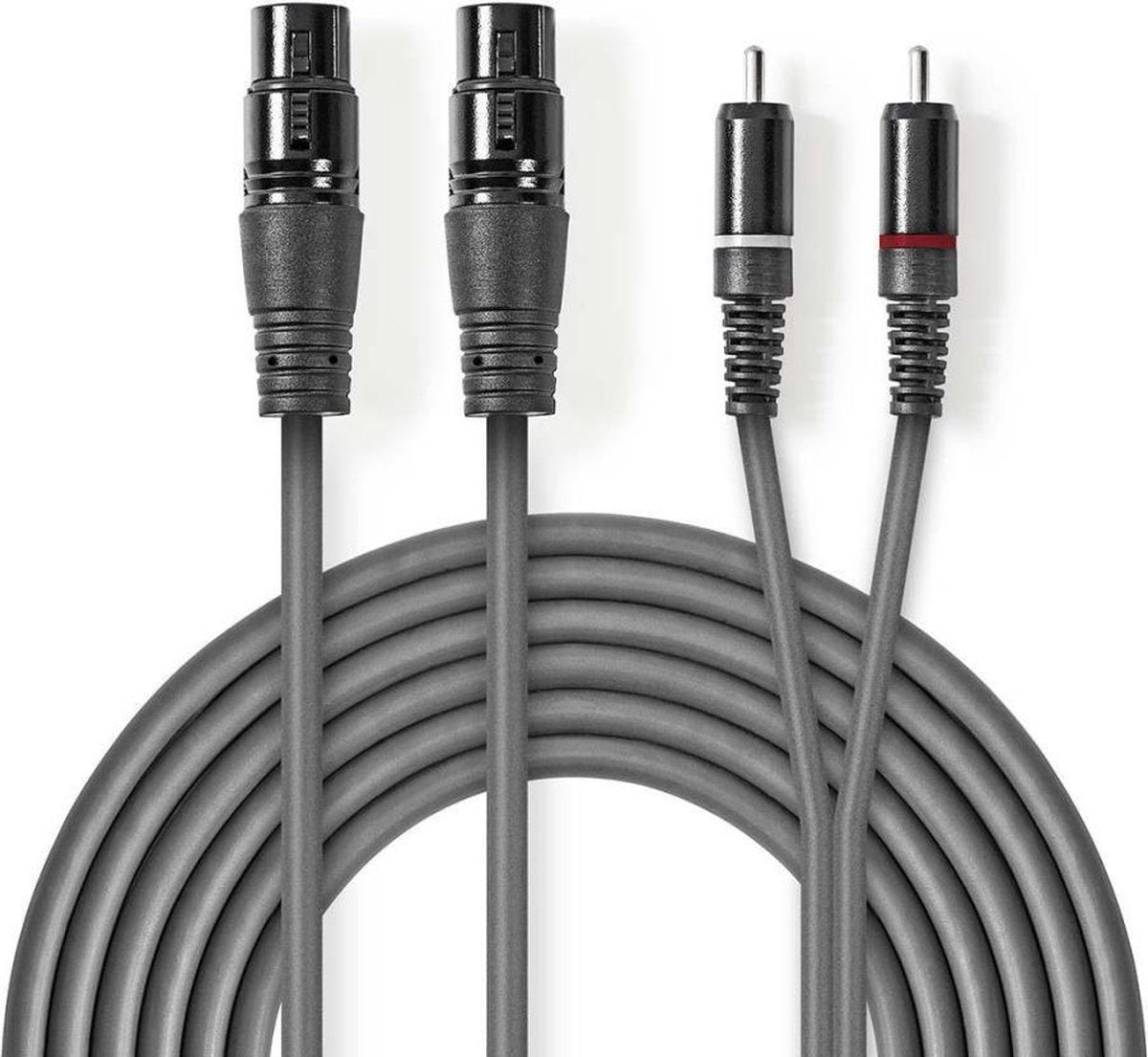 XLR-Audiokabel | 2x XLR 3-pins female - 2x RCA male | 1