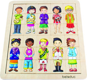 Beleduc Houten Legpuzzel Match & Mix Kinderen 30 Stuks