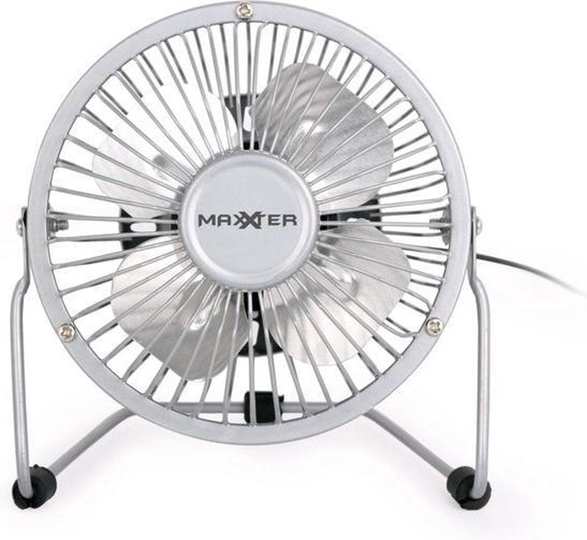 Maxxter USB Ventilator - Bureau Koeler - Ideaal voor op kantoor of thuis! (Zilver)