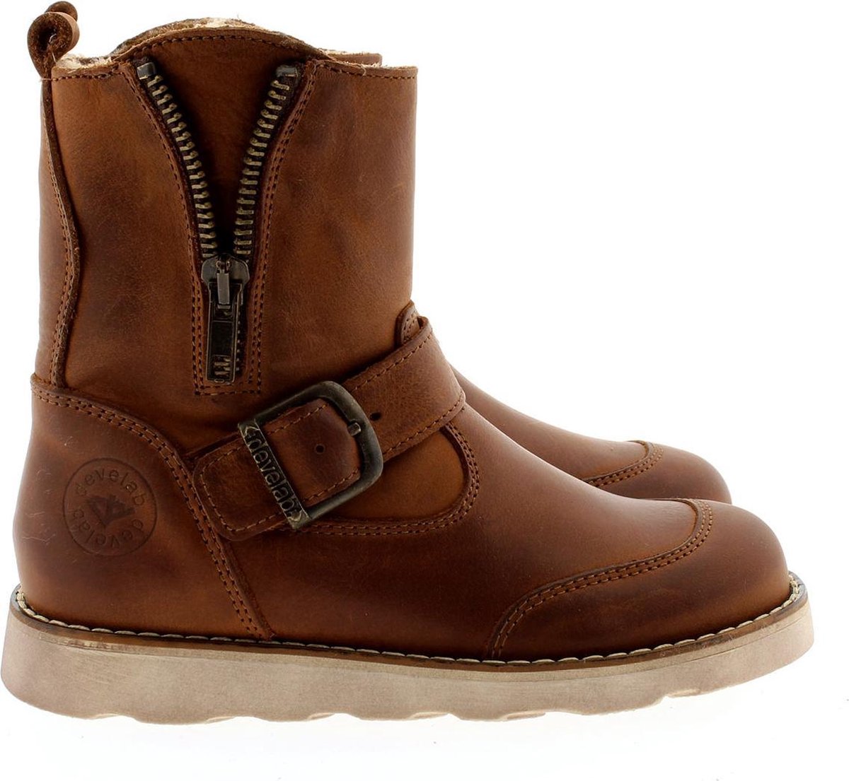 Develab 41049 Enkelboots -  Enkellaarsjes - Jongens - Cognac - Maat 32