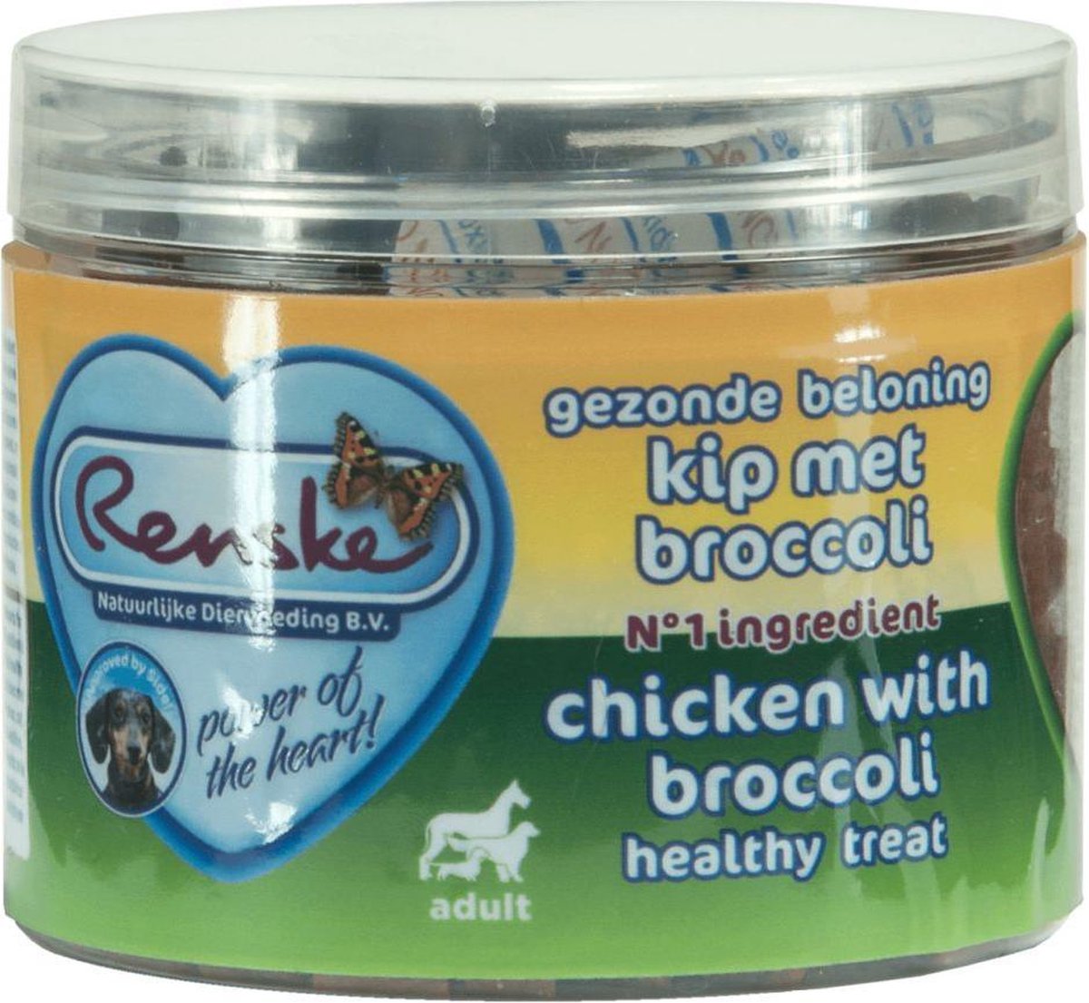 12x Renske Gezonde Beloning Hartjes Kip - Broccoli 100 gr