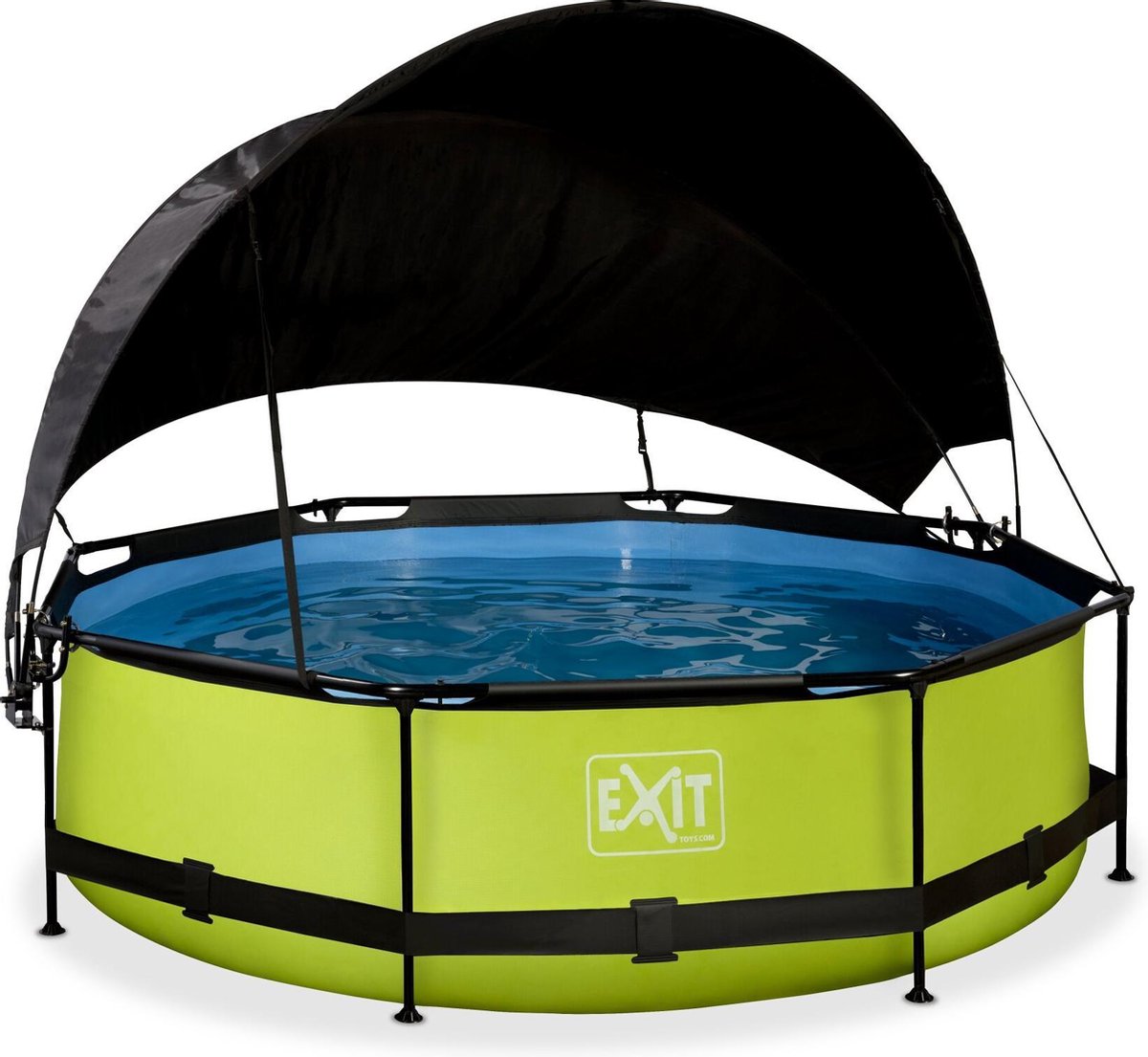 EXIT Lime zwembad ø300x76cm met schaduwdoek en filterpomp - groen