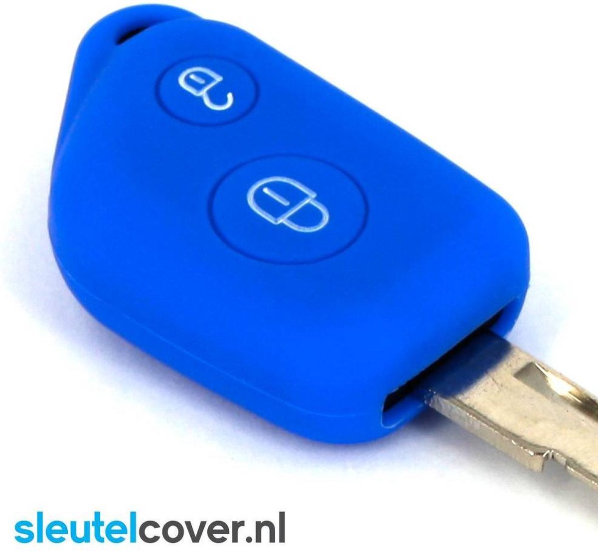 Peugeot SleutelCover - Blauw / Silicone sleutelhoesje / beschermhoesje autosleutel