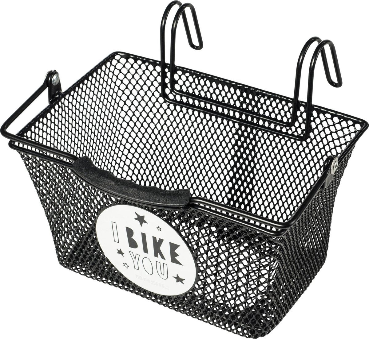 kinderfietsmand tivolo 26 x 24 cm staal zwart