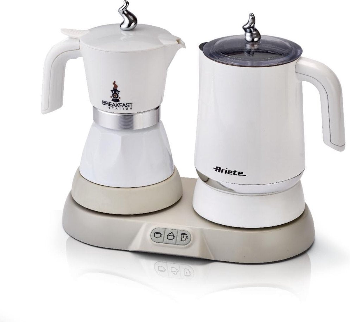 ARIETE 1344 Italiaans koffiezetapparaat met melkopschuimer - 20cl - 500W - Wit