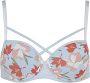 SAPPH - Fabulous Flower BH - maat 75E - Blauw Bloemenprint