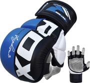 Sparringhandschoenen REX Blauw T6 - Maat: XL - Leer