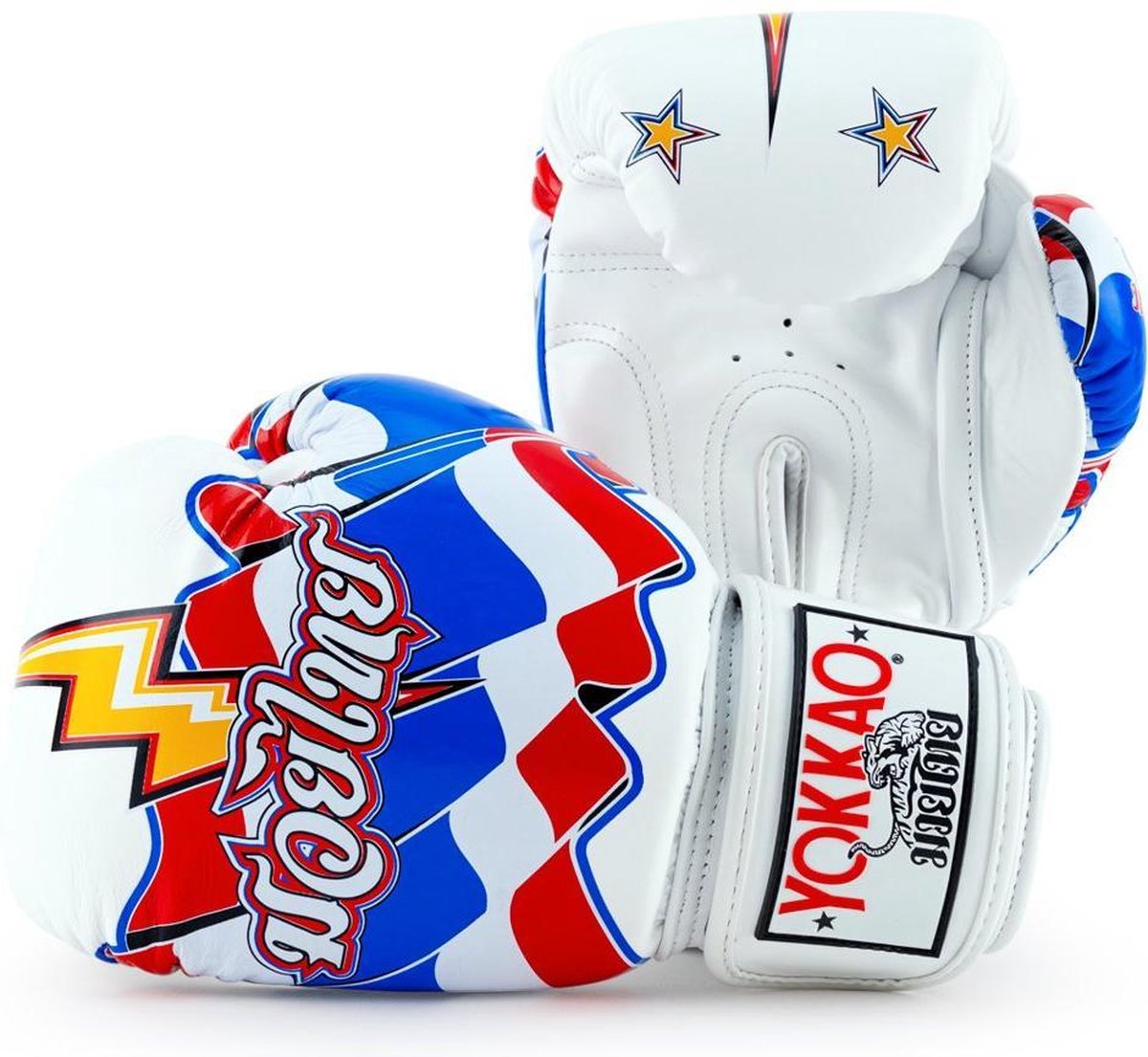 Yokkao - Limited Edition - Thai Flag III Bokshandschoenen - Echt Leer - Wit