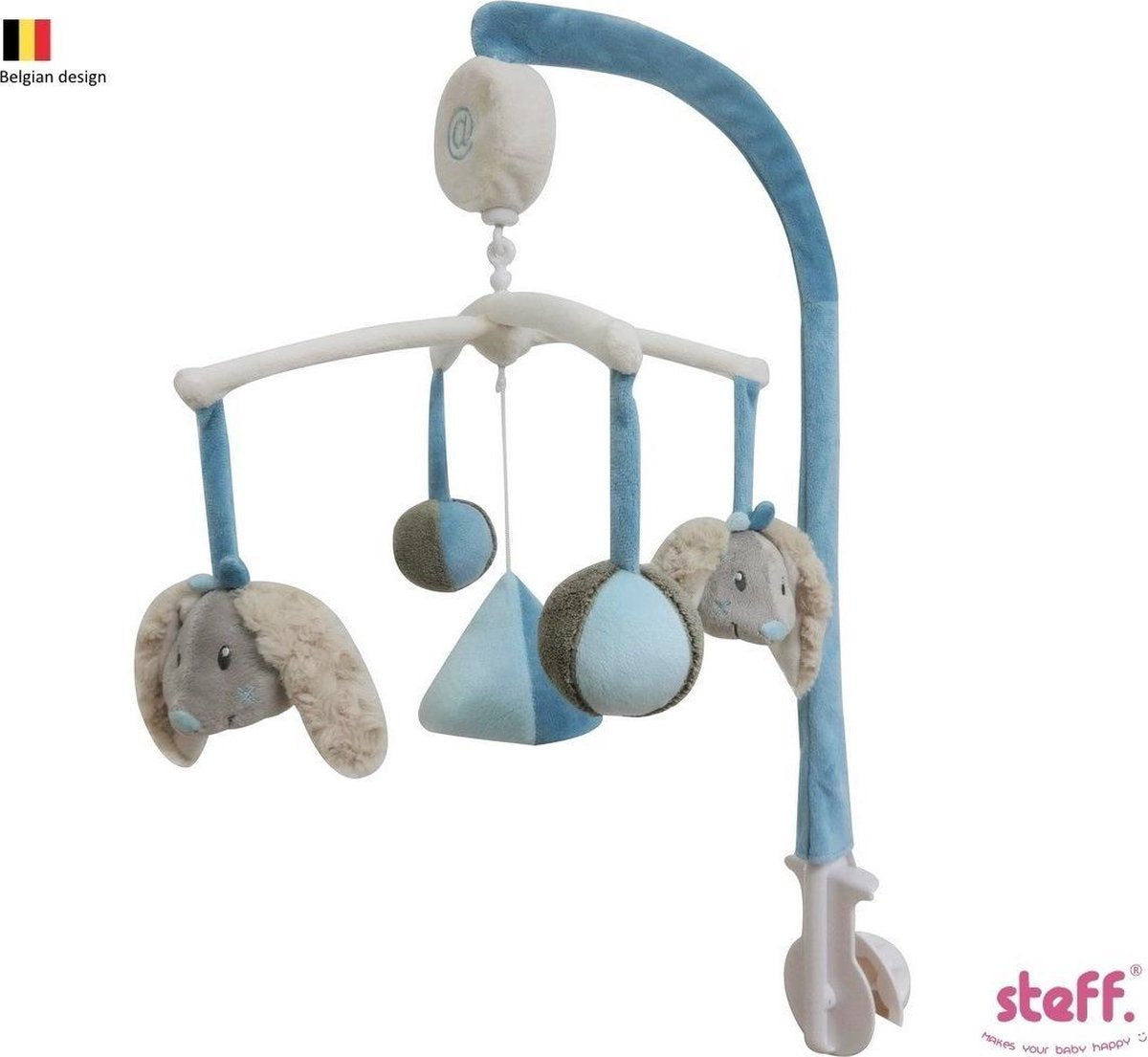 Steff konijntje "Rabbit" blauw muziek mobiel