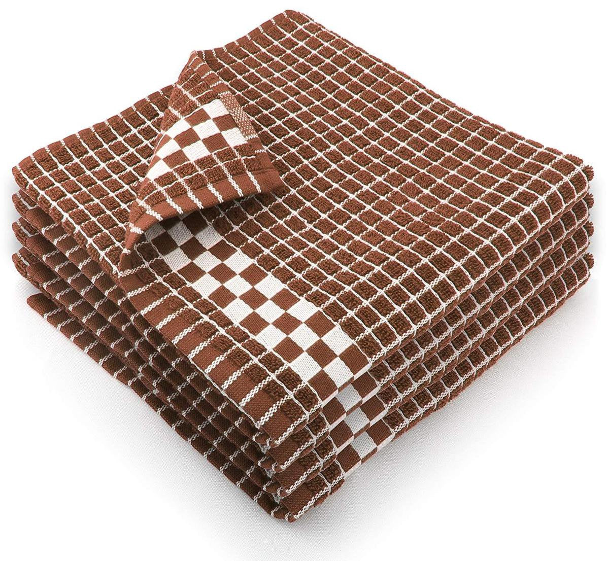Fecido Classic Theedoeken Met Hangende Lus - Set Van 4 - Bruin