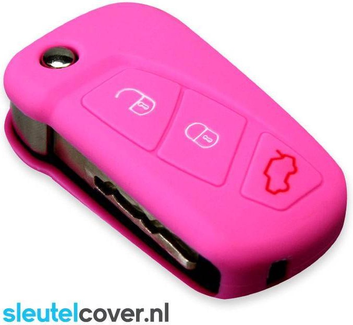 Ford SleutelCover - Roze / Silicone sleutelhoesje / beschermhoesje autosleutel