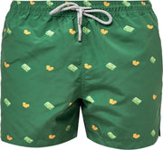 TREASURE Sneldrogende Zwembroek Heren met Mesh Binnenbroek en Drie Zakken - Zachte en Comfortabele Zwemshort Heren / Zwembroeken Heren - Waterafstotende Zwembroek Mannen / Herenmode van Premium Stof - Donkergroen - L (EU 44)
