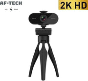 Webcam voor pc 2K + Gratis webcam cover + Gratis Tripod - Met ingebouwde microfoon - 4MP - 25 FPS
