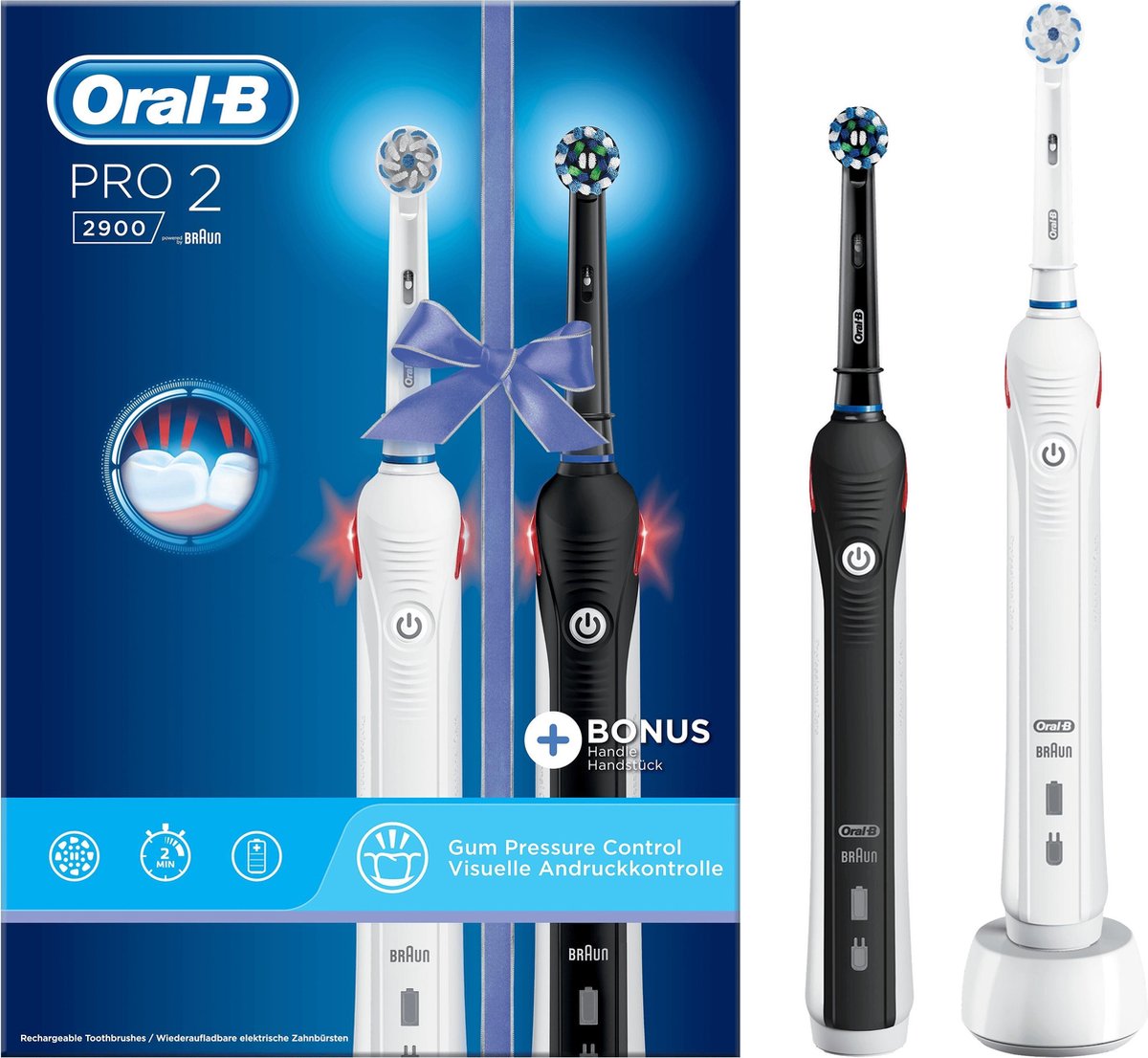 Oral-B PRO 2 2900 - Elektrische Tandenborstel - Duopack