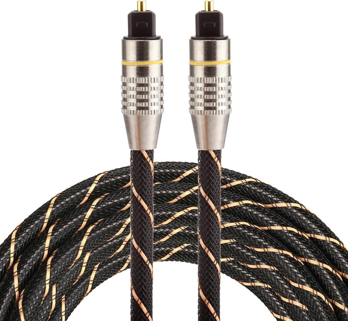 ETK Digital Optical kabel 2 meter / toslink audio male to male / Optische kabel nylon series - zwart