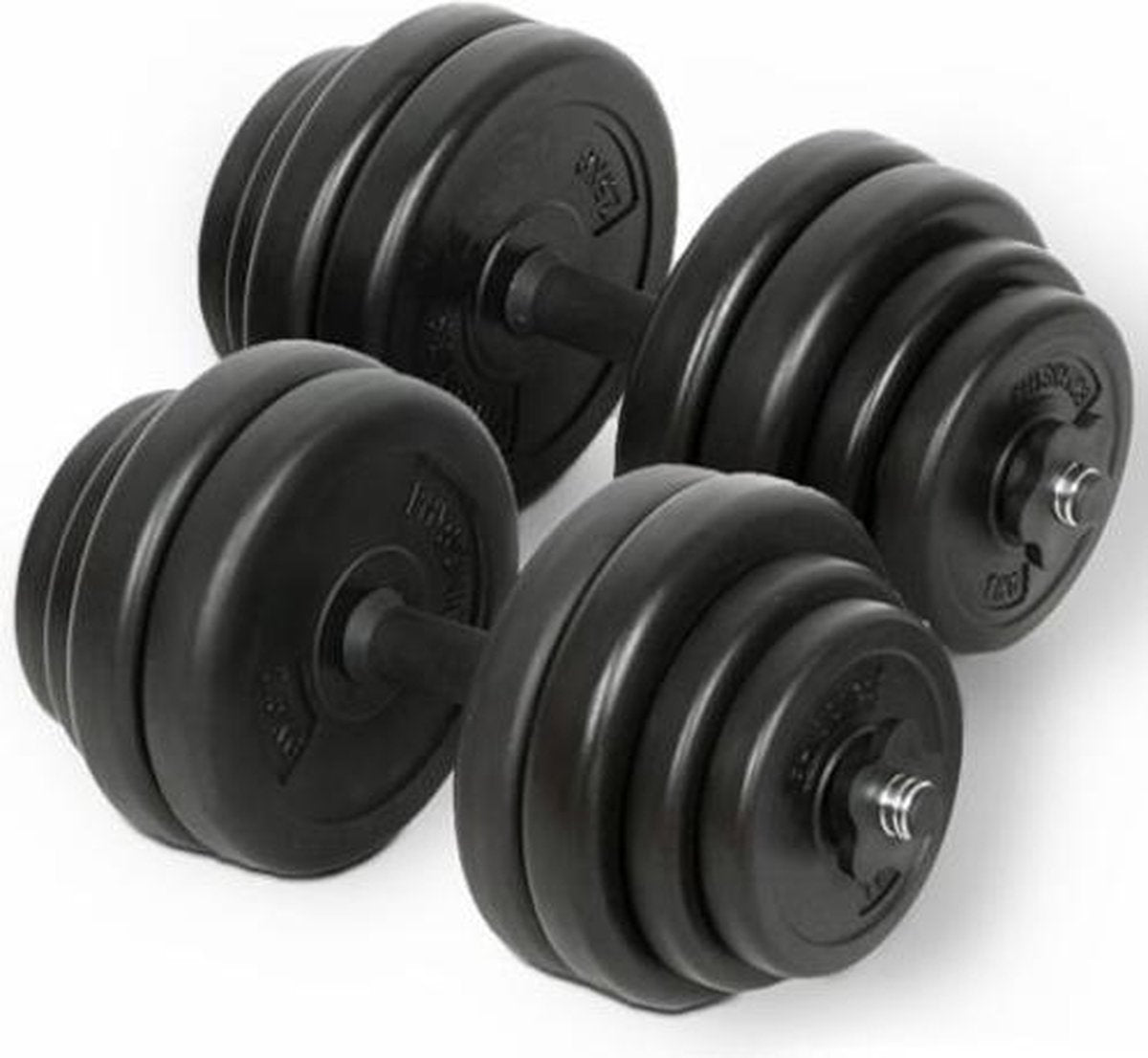 Dumbell set dumbelset (2x 15 kg) gewichten halter halters dumbellset