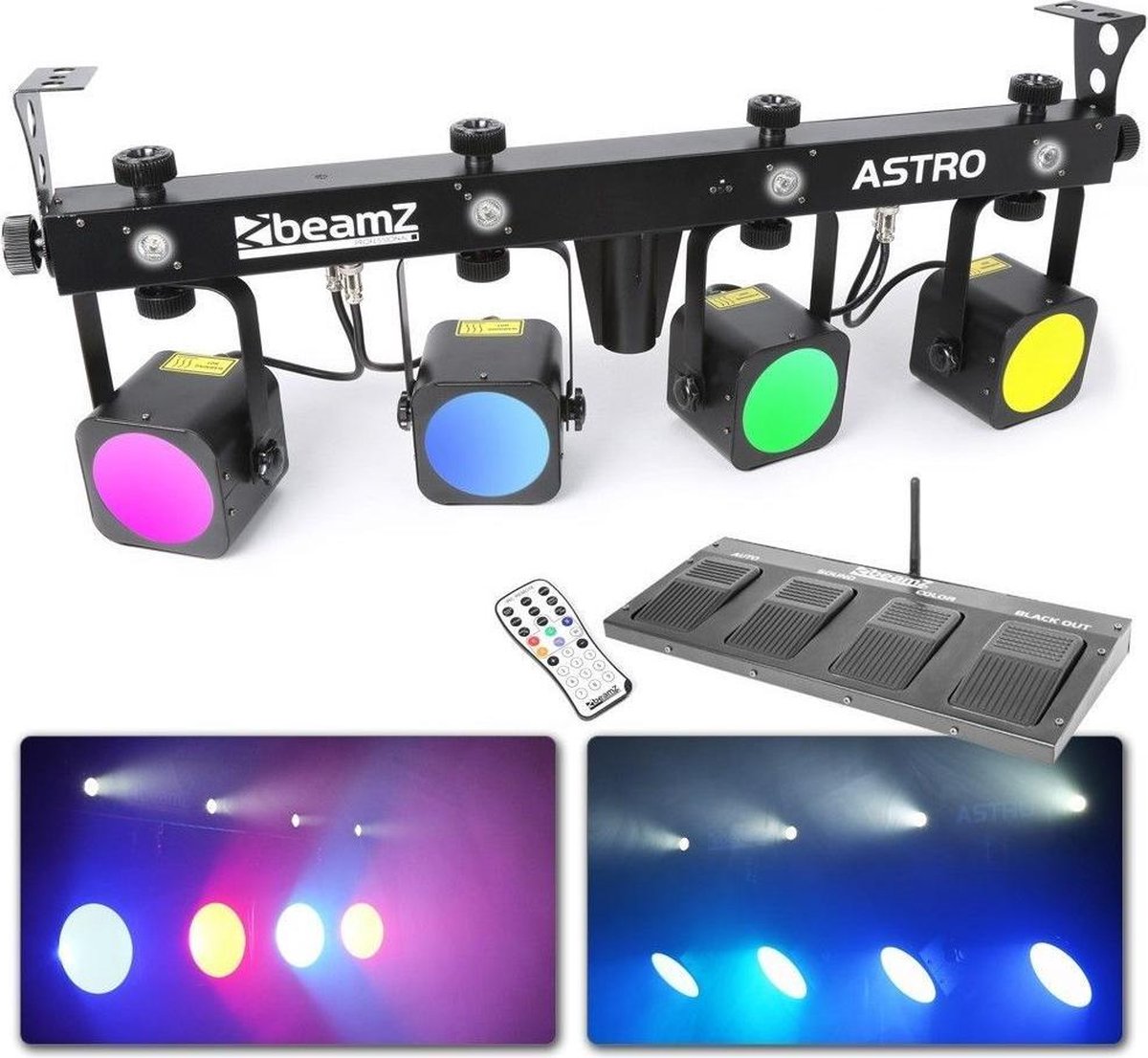 BeamZ Astro ParBar 4x9W COB Led + Strobo