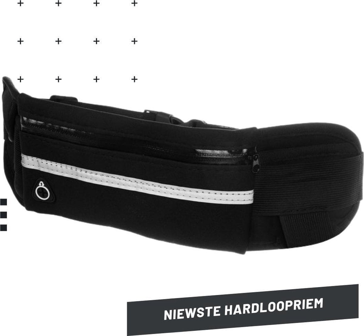 Hardloopriem RUN - Telefoonhouder - Drinkgordel - Hardlopen - Zwart