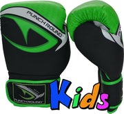 Punch Round No-Fear Bokshandschoenen Kids Zwart Groen Kies hier uw maat Bokshandschoenen: 4 OZ