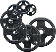 4 Grip - Rubberen Olympische Grip Halterschijf - Per stuk - 25 kg Halterschijf - Zwart - 50mm