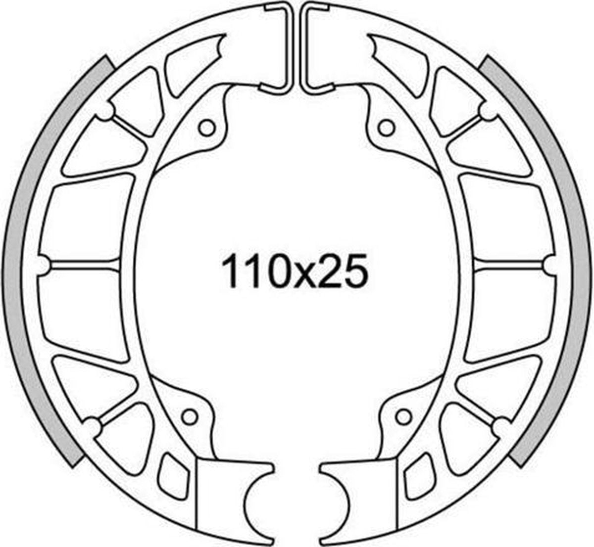 Remsegmentset Newfren GF0261 Vespa LX-50 Achter