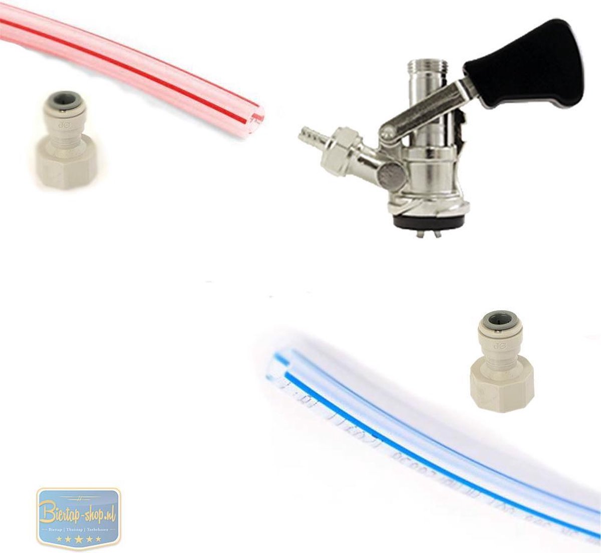 Tapset voor tappen zonder CO2 met bajonetkoppeling | S-type koppeling