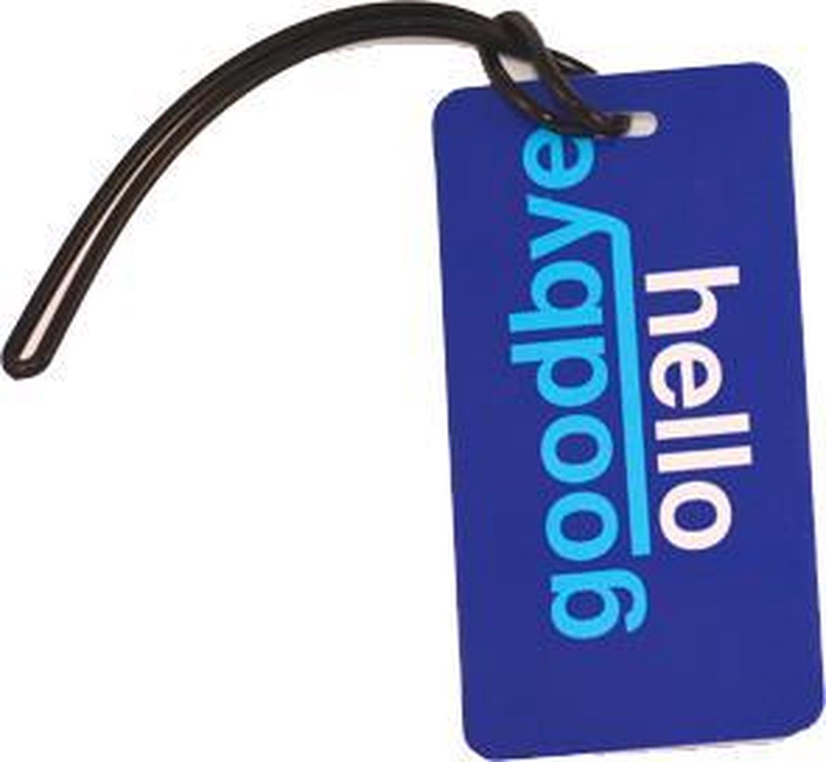 Kofferlabel / bagagelabel Hello Goodbye met QR-code