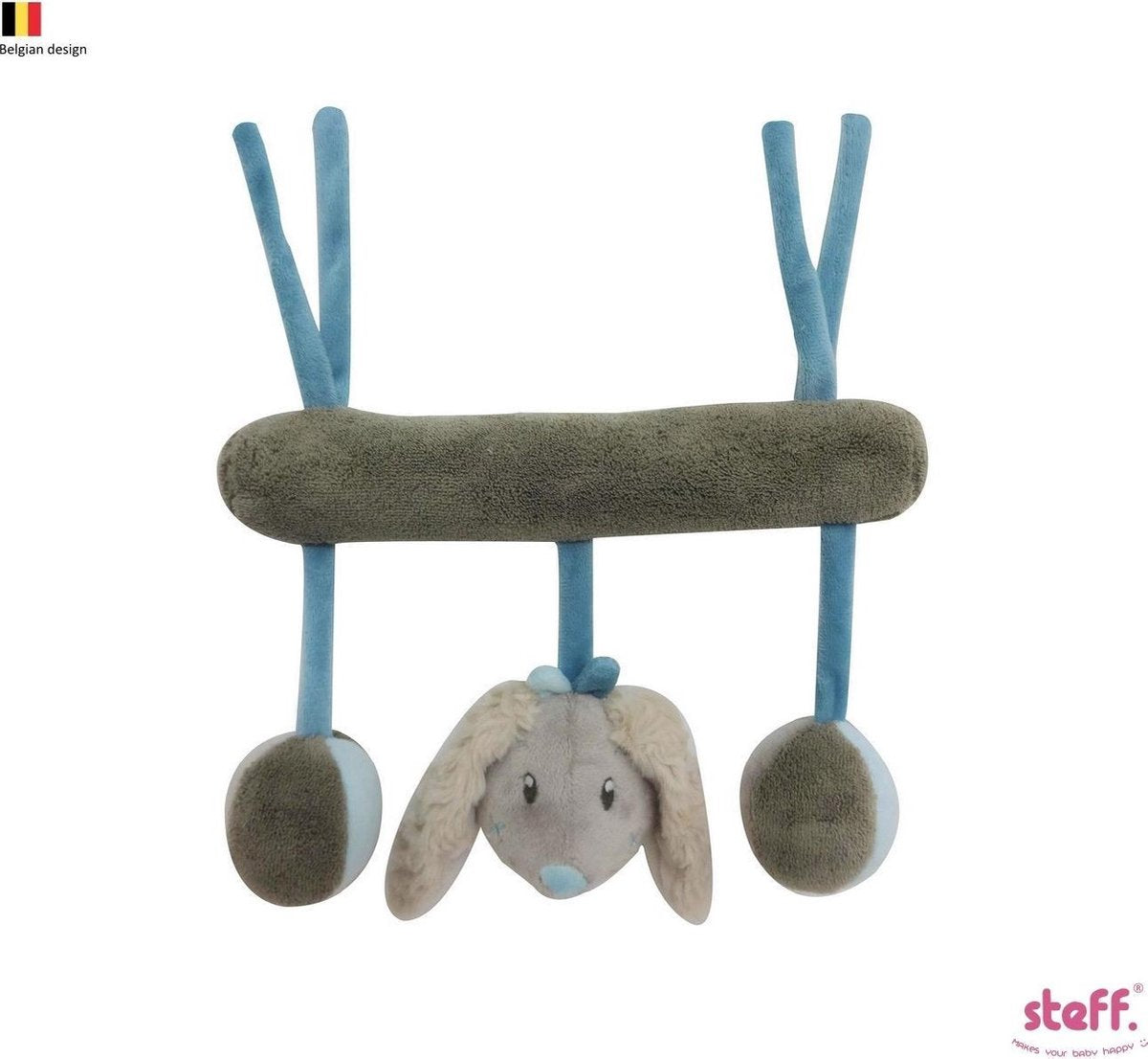 Steff konijntje "Rabbit" activiteitenspeeltje blauw