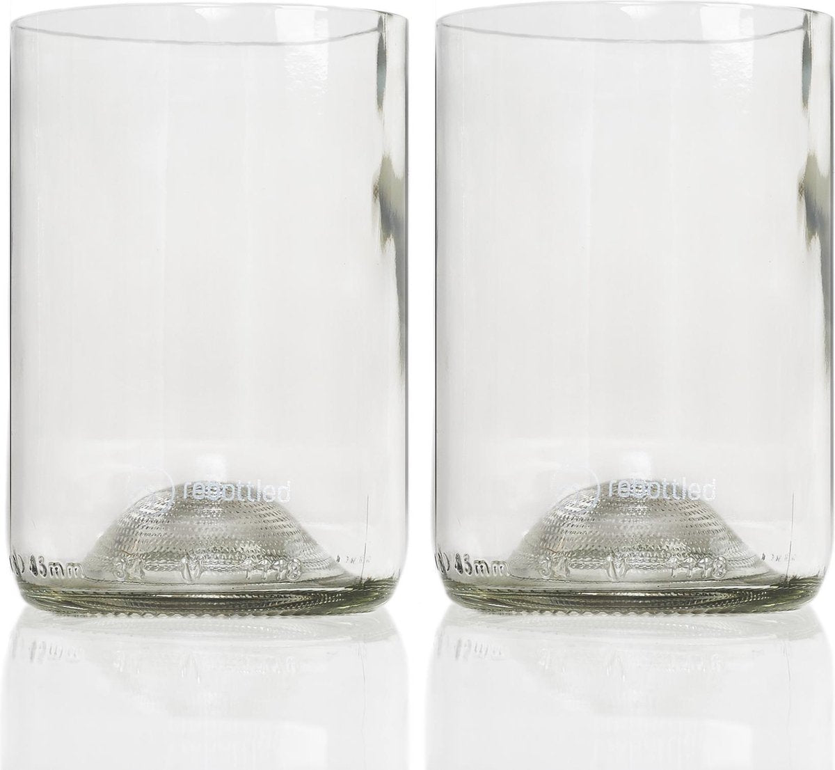 Rebottled Tumbler Drinkglas - Duurzaam - Transparant - 2 stuks - 330 ml