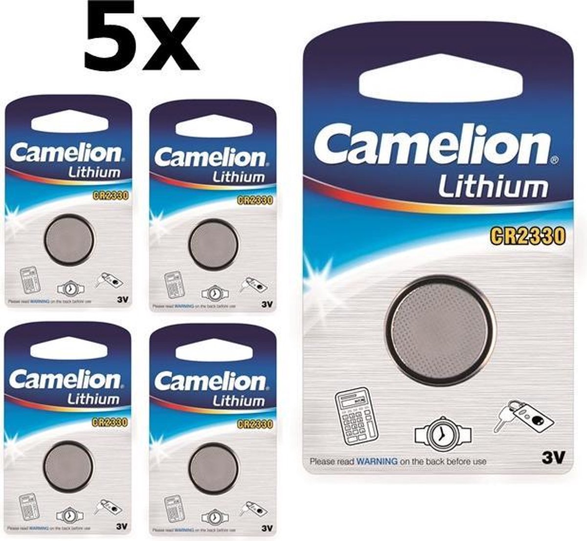 5 Stuks Camelion CR2330 3V Lithium batterij