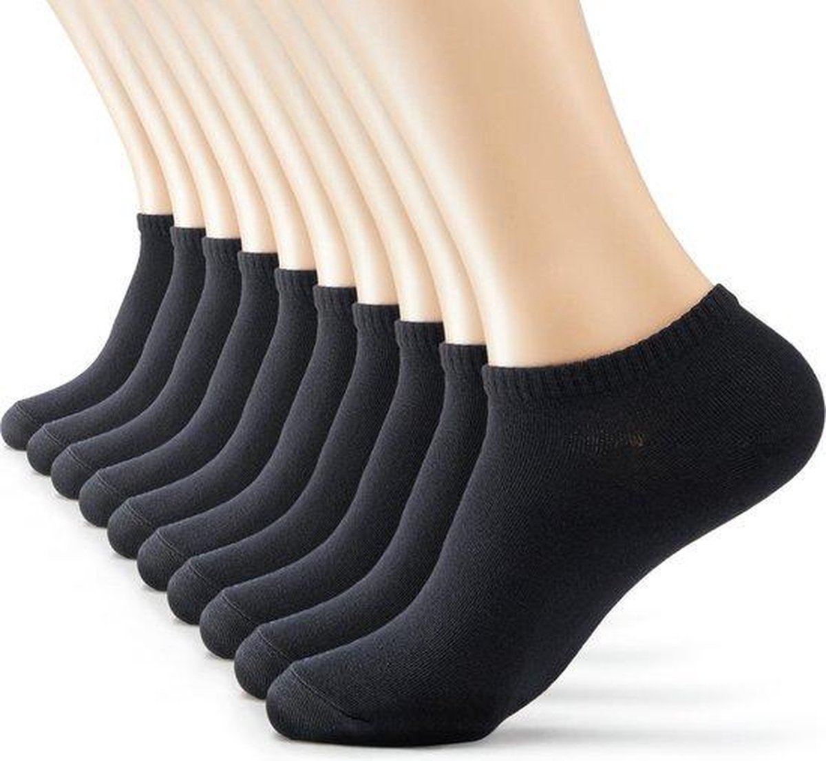 Sneakersokken 6 paar - Zwart - Maat 39/42